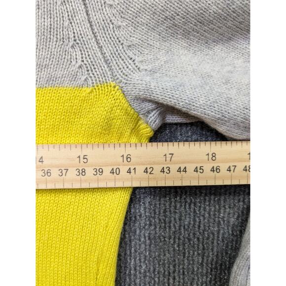 Banana Republic Cashmere Sweater Womens XS Colorblock Neon Classic Preppy Basic - Picture 6 of 8
